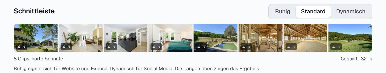 Schnittleiste, Musik und Logo im letzten Schritt